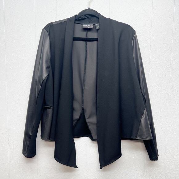 Attitudes by Renee Faux Leather Womens Chic Evening Party Date Concert Jacket XL - Picture 1 of 11